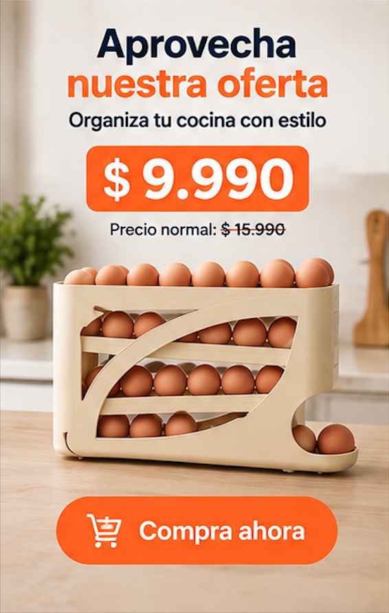 Organizador de Huevos Deslizante (4 Niveles)