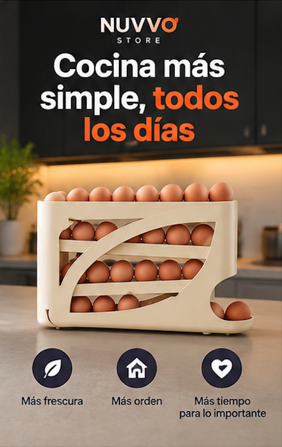 Organizador de Huevos Deslizante (4 Niveles)