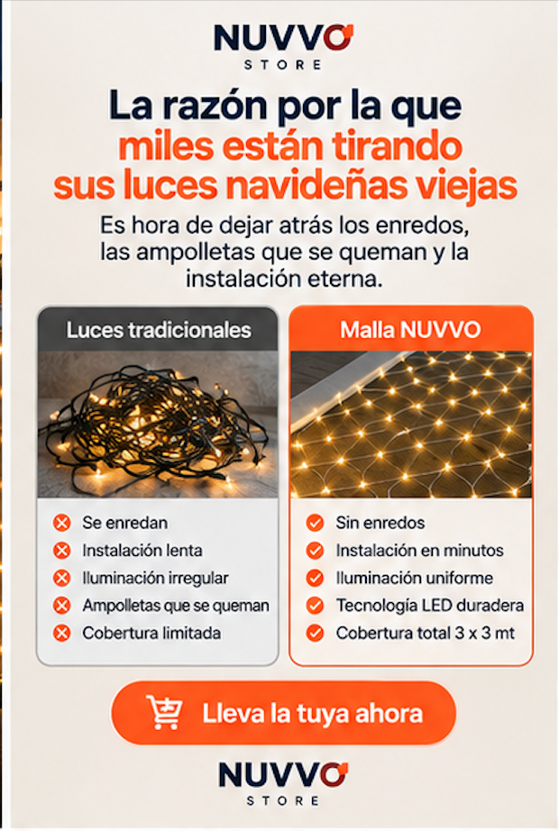 Malla Cortina Luces LED 3x3m para Terraza y Exterior (Cálida)