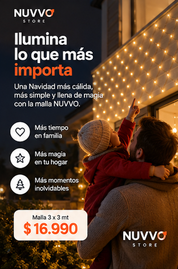 Malla Cortina Luces LED 3x3m para Terraza y Exterior (Cálida)