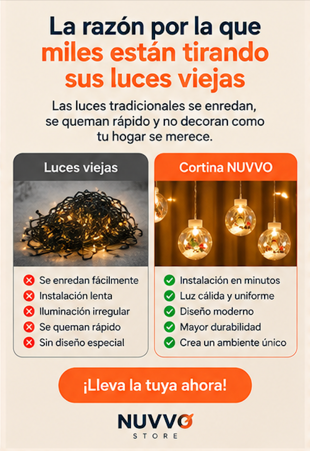 Cortina Cascada Navideña LED con Esferas de Luz
